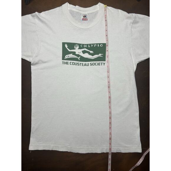 VTG 90s Calypso The Jacques Cousteau Society Short Sleeve T Shirt (Size L) RARE - Picture 6 of 12